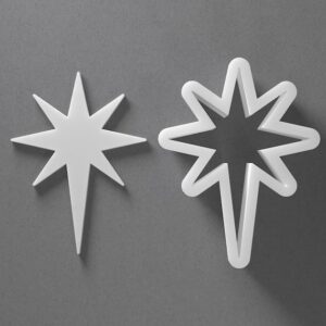 Bethlehem Star Christmas Cookie Cutter cookie Baking Tool for Cookies Biscuits Fondant Dough Clay Jewelry Making Earring Craft Decorating Holiday Baking and Daily Home Use