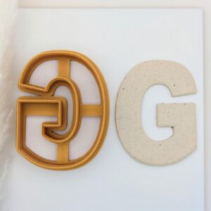 Alphabet Letter G Cookie Cutter for Fondant Polymer Clay Crafts Large Capital G Clay Cutter for Biscuit Decoration Personalized Cookies Cake Toppers Educational Baking Supplies