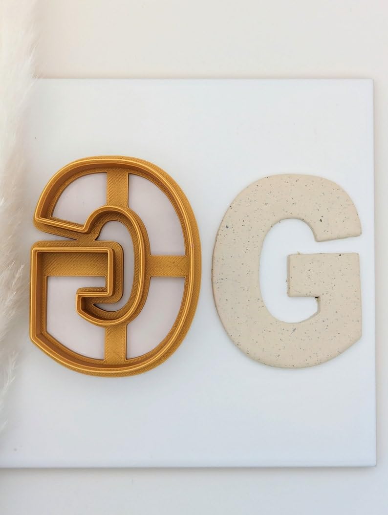Alphabet Letter G Cookie Cutter for Fondant Polymer Clay Crafts Large Capital G Clay Cutter for Biscuit Decoration Personalized Cookies Cake Toppers Educational Baking Supplies