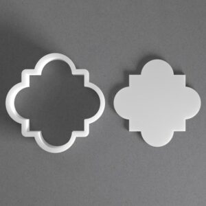 Black Plaque Cookie Cutter Ornament Frame Shape for Baking Fondant Biscuit Clay Jewelry Earrings Craft Tool Mirrored Pair Set Reusable Kitchen Party Decor Gift