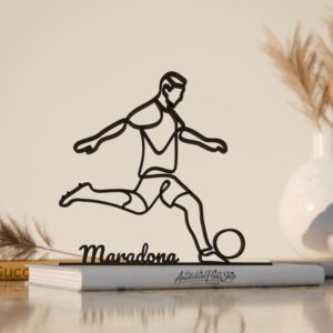 Soccer Player Minimal Line Art Figure Plastic Sports Inspired Decor Gift for Desk Shelf Home Office Modern Interior Art Display for Everyday Motivation India