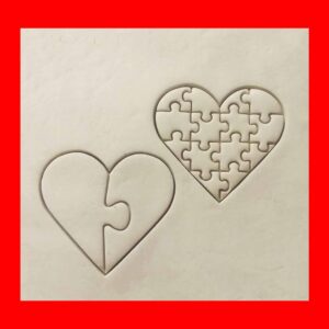 Puzzle Hearts Black Cookie Cookie Cutter for Valentines Day Love Themed Baking Interlocking Heart Shaped Cookies Perfect for Anniversaries Weddings Romantic Gifts and Couples Desserts