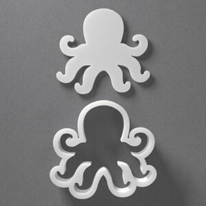 Black Octopus Cookie Cutter Sea Creature Shape cookie Tool for Cookies Biscuits Fondant Dough Clay Jewelry Making Earring Craft Decorating Ocean Theme Baking and Daily Home Use