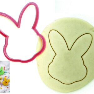 Bunny Face Cookie Cutter, Suitable Size, Ideal for Easter, Spring Parties, and Baby Showers, Durable Cookie Design, Made in The India, Choose Standard or Dishwasher Safe Option for EAS