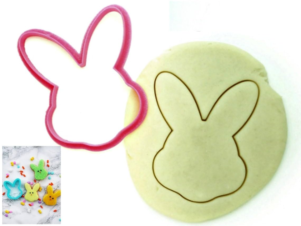 Bunny Face Cookie Cutter, Suitable Size, Ideal for Easter, Spring Parties, and Baby Showers, Durable Cookie Design, Made in The India, Choose Standard or Dishwasher Safe Option for EAS