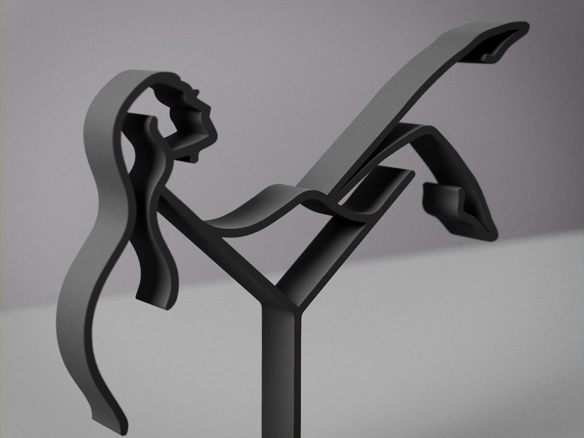 Personalized Cocktail Woman Inspired Line Art Figure Plastic Custom Name Modern Decor Gift for Home Office Desk Shelf Interior Styling India - Image 3