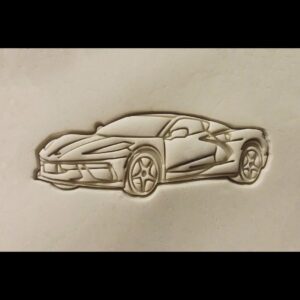 Black Corvette C8 Cookie Cutter Cookie India Sports Car Shape Biscuit Cutter for Racing Fans Automotive Party Favors Car Lover Baking Tool for Birthdays and Themed Celebrations