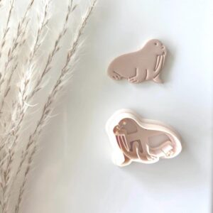 Walrus Earring Imprint Clay Cutter Tool for Polymer Clay Jewelry Making Cookie Alaskan Wildlife Animal Shape Cutter for Handmade Earrings Arctic Themed Accessories and DIY Craft