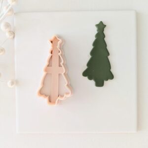 Skinny Christmas Tree Cookie Cutter for Holiday Baking and Crafting Painted Christmas Tree Clay Cutter for Fondant Cookies Polymer Clay Earrings Ornaments and Christmas Art Projects