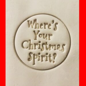 Wheres Your Christmas Spirit Black Cookie Cookie Cutter for Holiday Baking Festive Cookie Making Tool for Winter Parties New Year Celebration Jingle All The Way Theme and Seasonal
