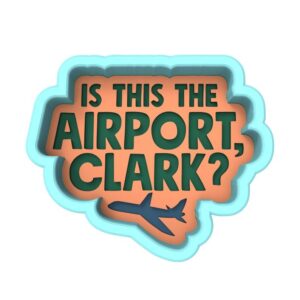 Is This the Airport Cookie Cutter Black cookie Stamp and Stencil Set for Travel-Themed Baking, Sugar Cookie Mold, Fondant Cutter, Baking Decoration Tools for Kids and Adults