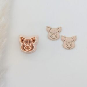 Pig Earring Imprint Cutter for Polymer Clay Jewelry Making Piglet Clay Imprint Cutter Clay Earring Design Tool for Animal Theme Earrings Clay Craft Supplies Clay Jewelry Accessories