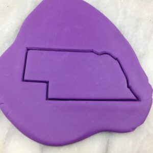 Black Nebraska Cookie Cutter State Map Outline Fondant Biscuit Pastry Cutter Stencil with Sharp Edges for Educational and Party Treats in India