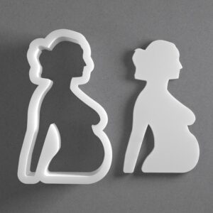 Black Pregnant Woman Cookie Cutter Mini to Large Baby Shower Silhouette for Polymer Clay Jewelry Earring Making Mirrored Pair Set cookie Craft Tool India