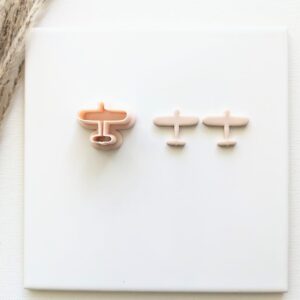 Airplane Earring Cutter for Polymer Clay Jewelry Making Plane Shape Clay Cutter Tool for DIY Travel Theme Accessories Handmade Earrings Gifts and Aviation Inspired Craft Projects