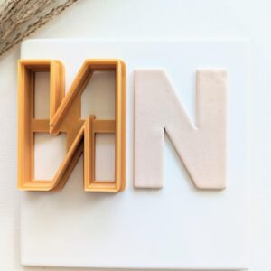 Alphabet Letter N Cookie Cutter for Biscuit Pastry Fondant Letter N Polymer Clay Cutter for Custom Clay Crafts Personalized Baking Alphabet Shape Cutter for DIY Art and Craft Projects