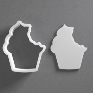 Black cookie Bitten Cupcake Food Cookie Cutter Set for Polymer Clay Jewelry Earrings Biscuit Fondant Craft Tool Mirrored Pair Suitable Mini Medium Large Sizes for Baking DIY Projects