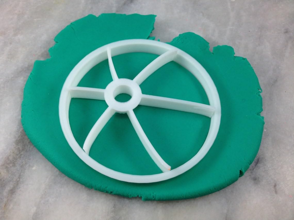Black Beach Ball Cookie Cutter Two-Piece Plastic Outline Stamp with Sharp Edges for Baking Sugar Cookies Fondant Pastries Biscuits Summer-Themed Cake Decorating Tool India - Image 4