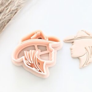Cowgirl Earring Imprint Cutter for Polymer Clay Earrings Western Themed Clay Jewelry Cutter Tool for Handmade Accessories Rodeo Style Cowgirl Clay Crafting DIY Jewelry Making Supplies