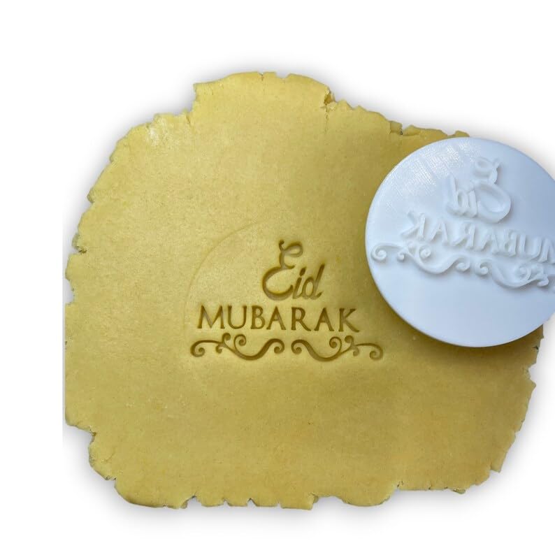Eid Mubarak Large Cookie Cutter for Ramadan Baking Homemade Shortbread Biscuits Pastry Fondant Sugar Paste Cake Decoration Islamic Festival Party Treats and Gifts by