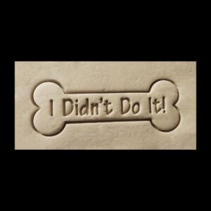 Dog Bone I Didn�t Do It Black Cookie Cookie Cutter for Dog Treats Fun and Playful Pet-Themed Baking Tool Perfect for Homemade Healthy Snacks and Gift Treats