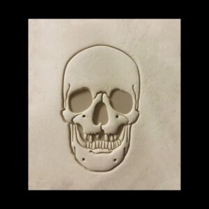 Skull Front Black Cookie Cookie Cutter Halloween Baking Tool for Spooky Party Treats Unique Scary Skull Design Perfect for Halloween Decorations and Themed Desserts