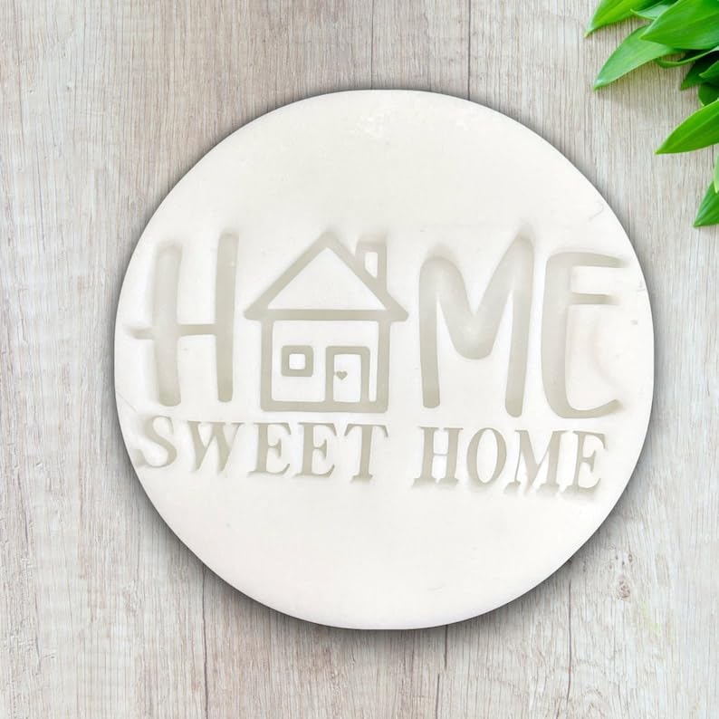 Home Sweet Home Cookie Stamp for Fondant Icing Sugar Paste Cupcake Decoration Homemade Cake Decorating Tool Kitchen Baking Supplies by India
