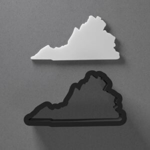 Virginia State Shape India Cookie Clay Cutter for Earrings and Jewelry Making Sharp Tapered Edge Tool for Polymer Clay Mini Studs Pendant Set Cookie and Fondant Decorations for Baking