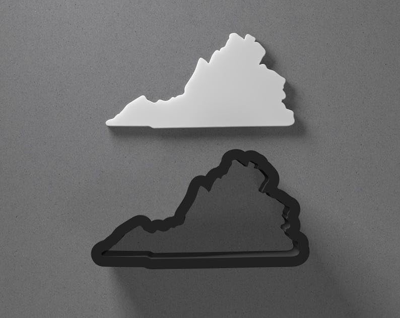 Virginia State Shape India Cookie Clay Cutter for Earrings and Jewelry Making Sharp Tapered Edge Tool for Polymer Clay Mini Studs Pendant Set Cookie and Fondant Decorations for Baking