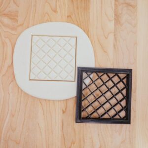 Waffle Grid Square Pincushion Cookie Fondant Clay Cutter India Cookie Mold for Shaping Baking and Crafting Tools Kitchen Supplies for Cookies Cakes Cupcakes DIY Projects