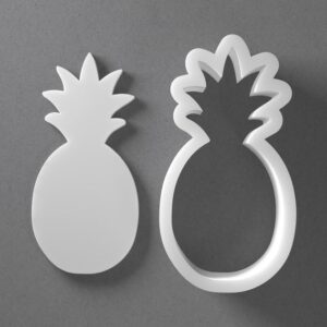 Black cookie Pineapple Cookie Cutter Pine Apple Shape for Polymer Clay Jewelry Earrings Biscuit Fondant Craft Tool Mirrored Pair Suitable for Mini Medium Large Use