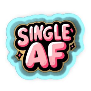 Black Single AF Cookie Cutter Stamp Stencil Baking Tool for Humorous, Party, Anti-Valentine, Birthday, Holiday Theme Cookies Fondant Pastry Biscuits Sandwiches Desserts Party Snacks Kit