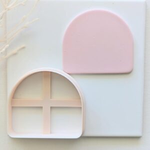 Half Circle Cookie Cutter for Baking and Clay Art, Cookie Half Circle Clay Cutter for Polymer Clay Crafts, Fondant and Dough Shaping Tool for Cookies, Jewelry, and DIY Projects
