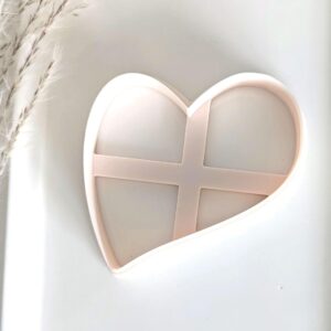 Lopsided Heart Cookie Cutter for Valentine Cookies and Polymer Clay Crafts Large Funky Heart Shaped Clay Cutter for Baking Decorating DIY Jewelry Making and Handmade Clay Projects