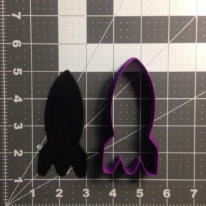 Black Rocket 101 Cookie Cutter for Baking Space Theme Cookies Science Party Favors Fondant Pancake Sandwich Mold Craft Tool for Kids Birthday School Projects and Learning Activities