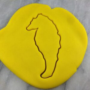 Black Seahorse Cookie Cutter Outline Sharp Edges Cookie Ocean Sea Animal Marine Party Celebration Baking Tool for Cookies Fondant Sandwich Cheese Kids Crafts Decorations