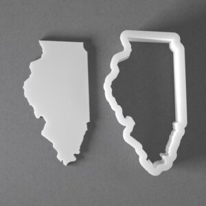 Black Illinois State Cookie Cutter Mini to Large State Shape for Polymer Clay Jewelry Earring Making Mirrored Pair Set cookie Craft Tool India