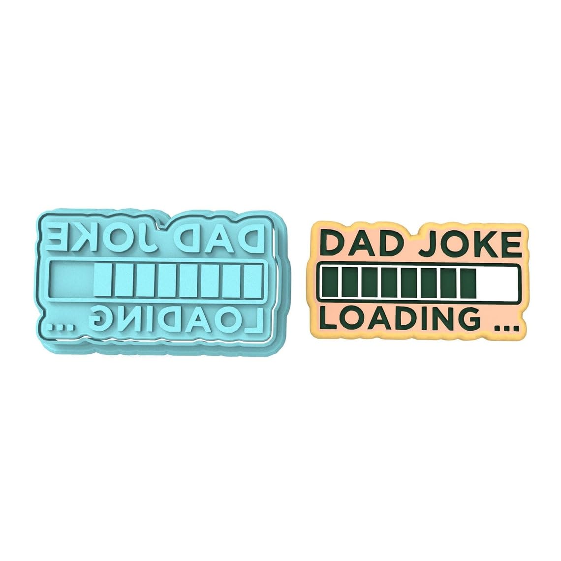 Dad Joke Loading Black Cookie Cutter Stamp Stencil for Funny Baking Tools Cookie Cookie Decorating Supplies for Fathers Day Birthday Party Dessert Table Treats Holiday Cookies Baking G - Image 3