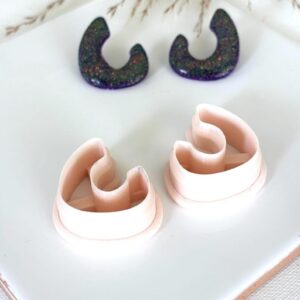 Organic Hoop Earring Clay Cutter for Polymer Clay Jewelry Making Cookie Oval Round Hoop Shape Clay Cutter Tool for DIY Handmade Earrings Crafts and Fashion Accessory Designing