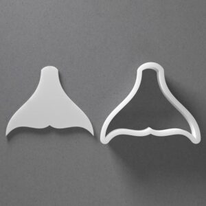 Black Fish Tail Cookie Cutter From Mini To Large Whale Mermaid Ocean Sea Shape Polymer Clay Jewelry Earring Cutter Tool Mirrored Pair Set cookie Baking Fondant Biscuit Craft Modeling A