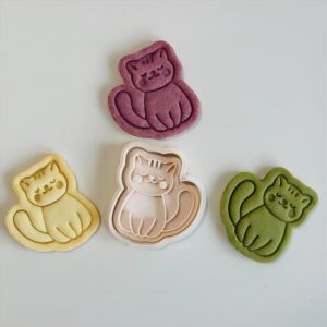 Black Cat Cookie Cutter Stamp Set Cute Kitty Shape Animal Theme Baking Tool for Cookies Fondant Clay Treats Creative Dessert Making for Parties Cat Lovers and Everyday Use