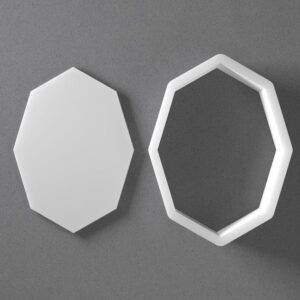Black Long Octagon Cookie Cutter Mini to Large Polygon Gem Diamond Shape for Polymer Clay Jewelry Earring Making Mirrored Pair Set cookie Craft Tool Made in India
