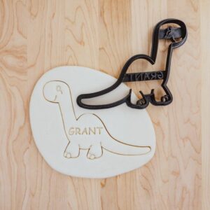 Custom Dinosaur Cookie Cutter Personalized India Cookie Mold for Shaping Name or Age Themed Cookies Fondant Clay Birthday Party Baking Decoration and DIY Craft Supplies for Kids