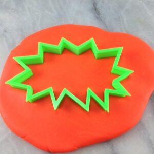 Black Comic Book BOOM Cookie Cutter Plastic Outline Sharp Edges Durable Baking Tool for Superhero Comic Theme Cookies Fondant Pastry Biscuit Cutting Cake Decorating Crafts Kitchen Supply India