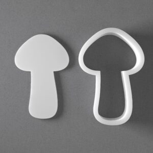 Black Tall Long Mushroom Cookie Cutter Mini To Large cookie Fungus Shape Polymer Clay Jewelry And Earring Cutter Tool Mirrored Pair Set For Nature Crafting Baking And DIY Projects