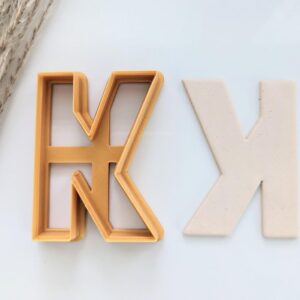 Alphabet Letter K Cookie Cutter for Biscuits Fondant and Pastry Dough Letter K Clay Cutter for Polymer Clay Crafts Alphabet Cookie Cutter for Baking and DIY Clay Art Projects