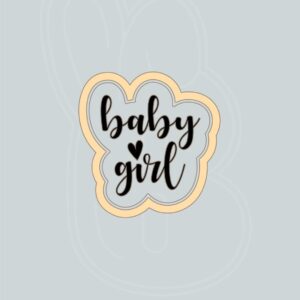 Black Baby Girl Cookie Cutter Set with Baby Girl Lettered Plaque and Newborn Word Stamp for Baby Shower Baking Homemade Cookies Fondant Cake Decorating Party Favors and Celebration Trea
