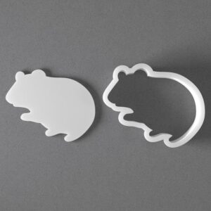 Black Hamster Cookie Cutter Mini To Large cookie Animal Shape Polymer Clay Jewelry And Earring Cutter Tool Mirrored Pair Set For Cute Crafting Baking DIY Accessories And Creative Proje