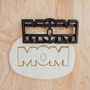MOM Mothers Day Cookie Fondant Clay Cutter India Cookie Mom Themed Cookie Cutter for Mothers Day Baking, Celebration Treats, Cake Decorating, Gift Cookies, and DIY Crafts