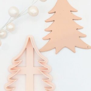 Christmas Tree Cookie Cutter with Snowball Design for Holiday Baking and Crafts Polymer Clay Cutter for Festive Tree Clay Earrings Fondant Cookies Decorations and Seasonal Art Projects